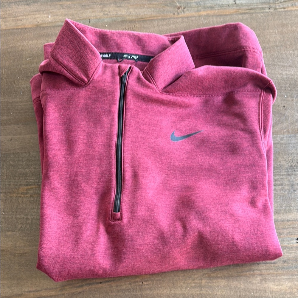 Nike Men's Golf Red Half-Zip Sweater